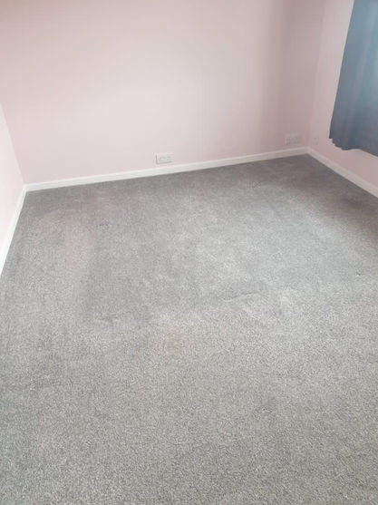 Empty room with gray carpet