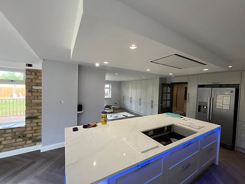 Kitchen installation with custom fittings