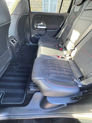 Folded rear seats and passenger cabin of Tesla Model