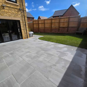 kandla grey porcelain paving 
hard landscaping cheltenham