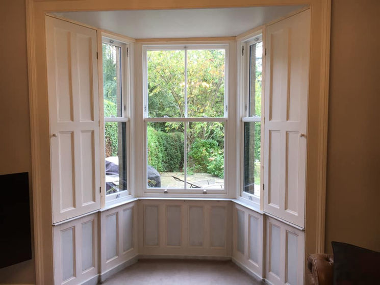 Bay window with greenery view