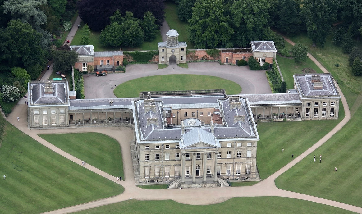 Birds eye view of large property