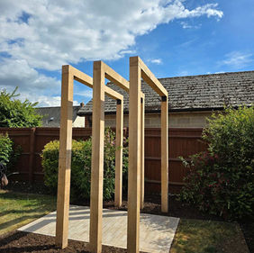 solid oak structure. 
hard landscaping cheltenham