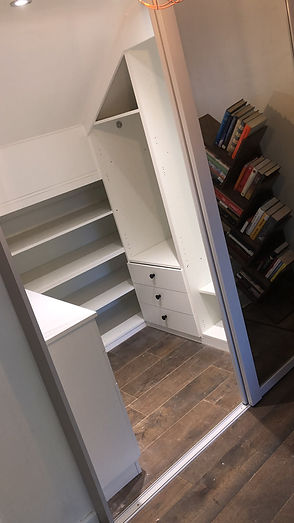 drawers and shelving installed