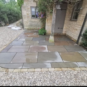 Paved area beside house
hard landscaping cheltenham