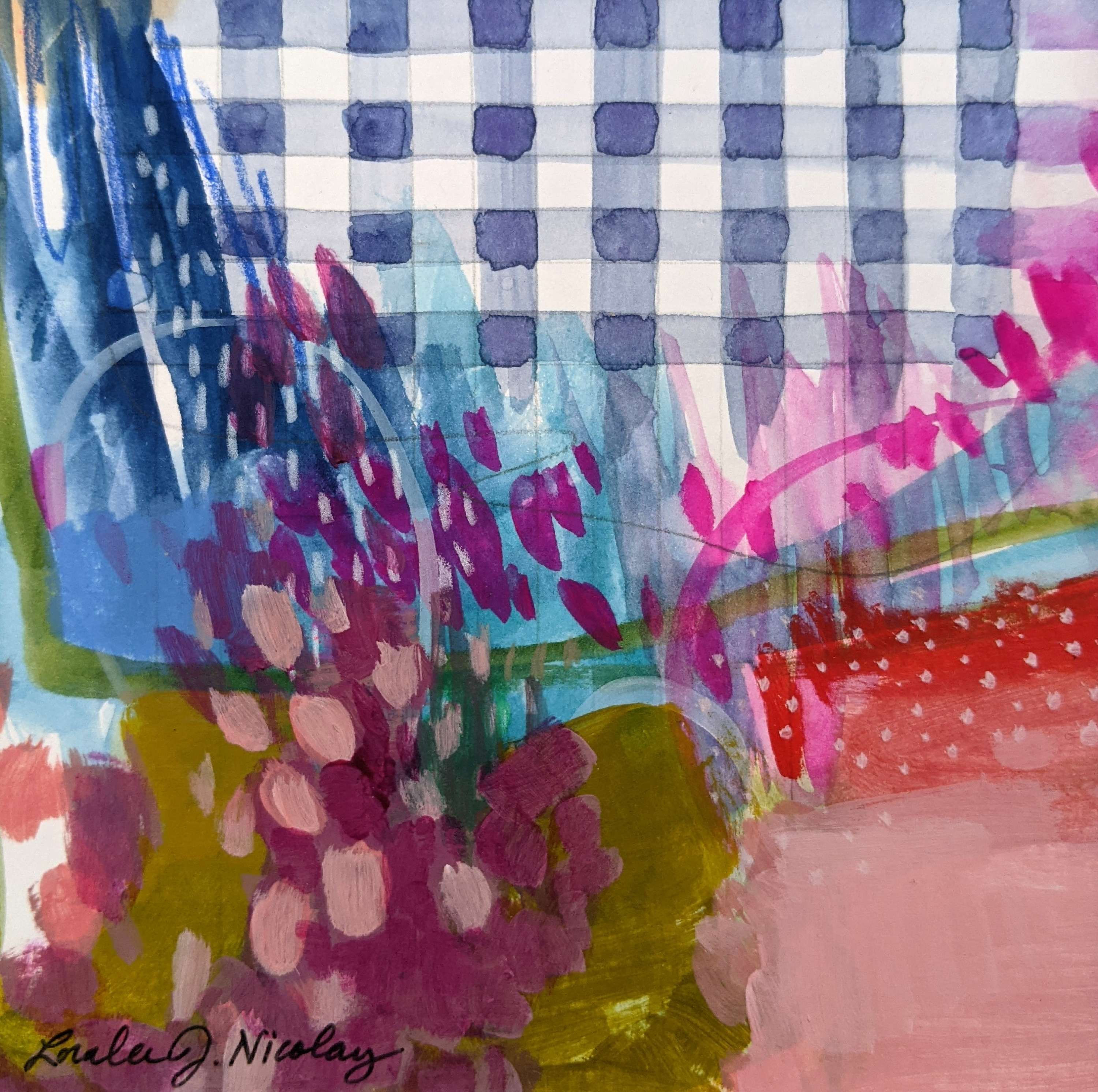 Blue and White Gingham No. 1