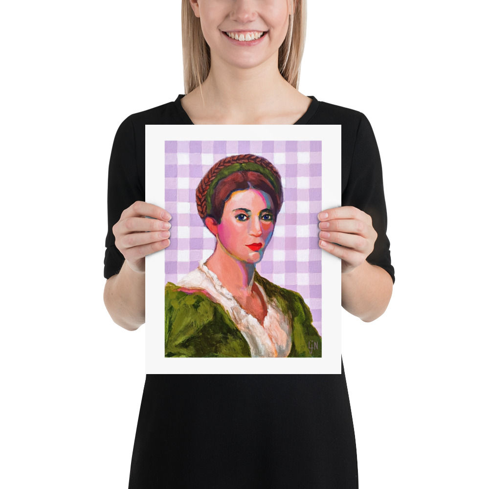 Sarto’s Woman with Gingham Print on Paper