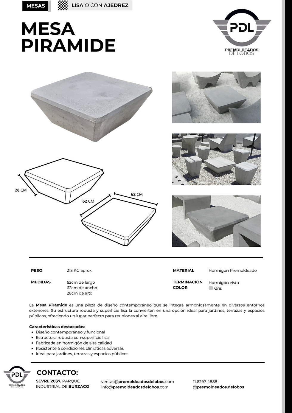 Miniatura: Conjunto Piramide lisa/ajedrez con 4 bancos