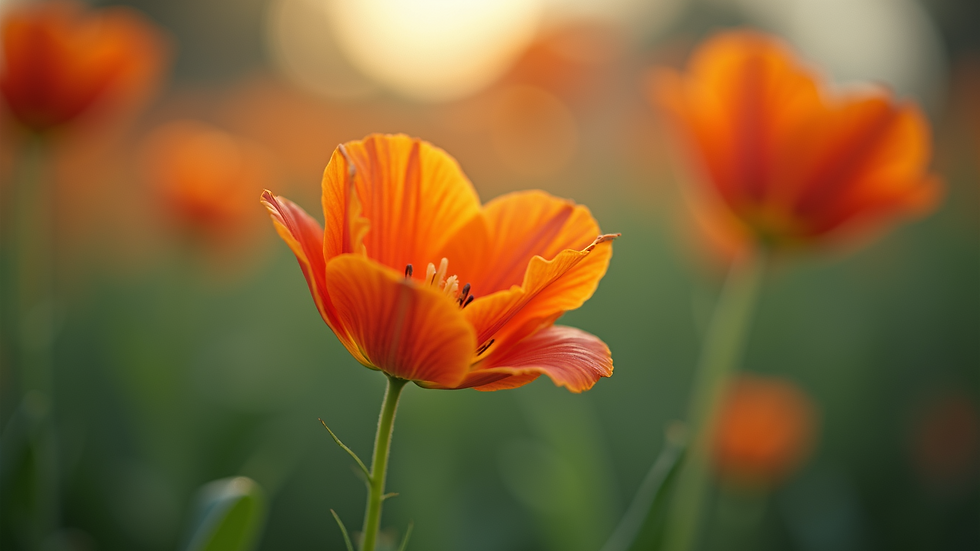 Close-up of a vibrant flower in a garden