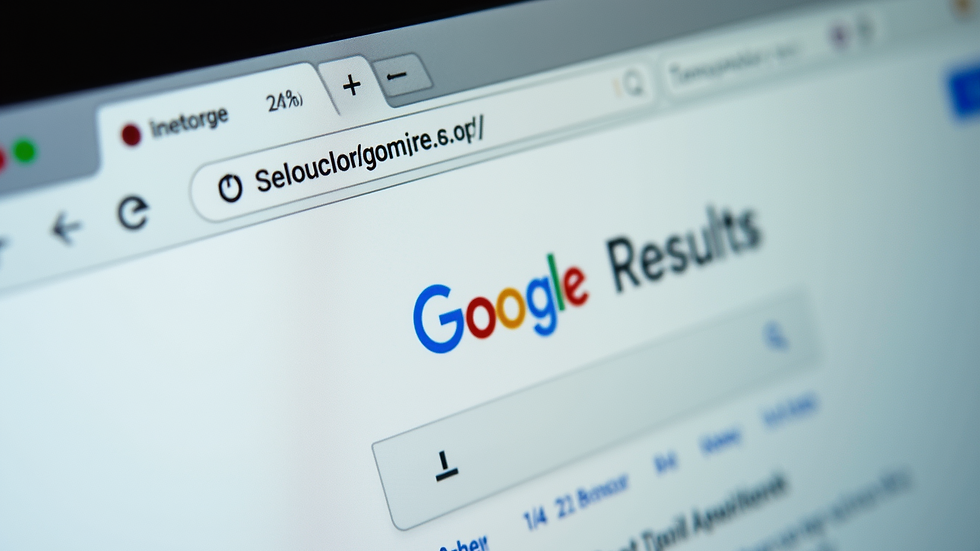 Close-up view of snippets in a search engine results page
