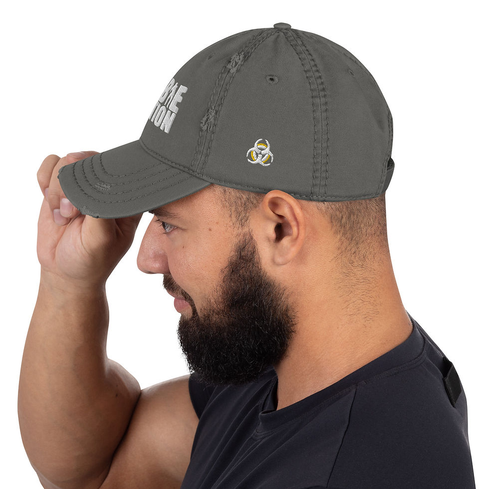 Thumbnail: Distressed Embroidery Cap - Zombie Infection Logo