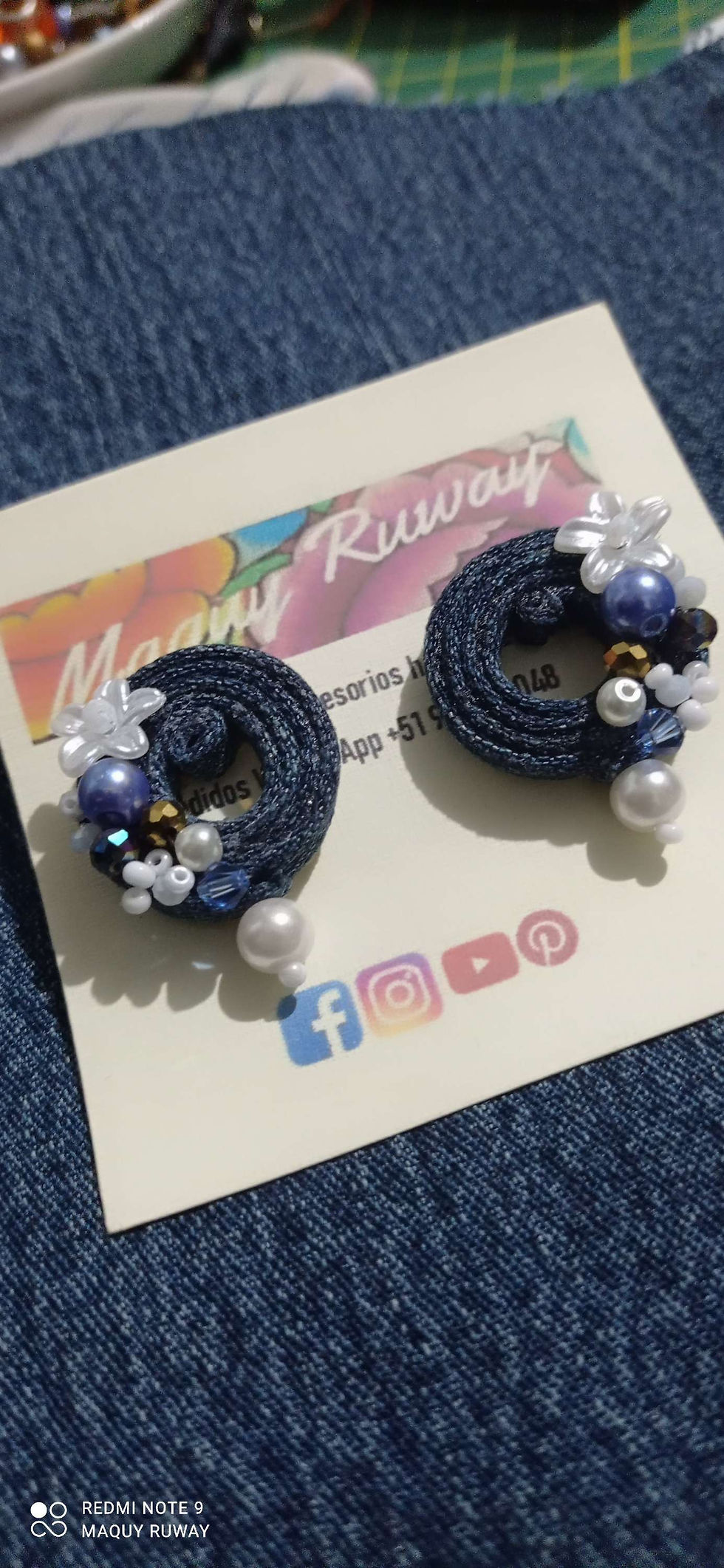Miniatura: Mini aretes jean