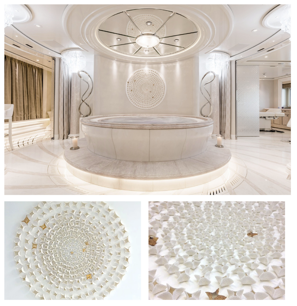 Designing a unique spa interior using feature walls