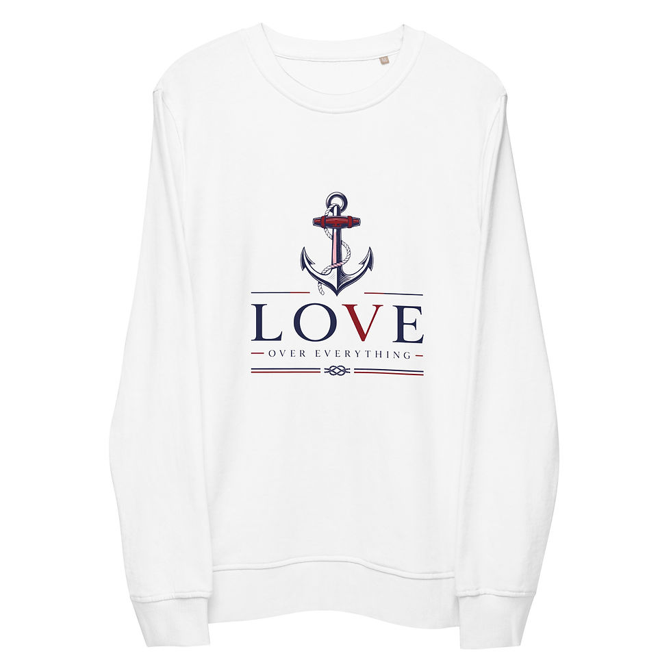 थंबनेल: Love Over Everything Organic Sweatshirt