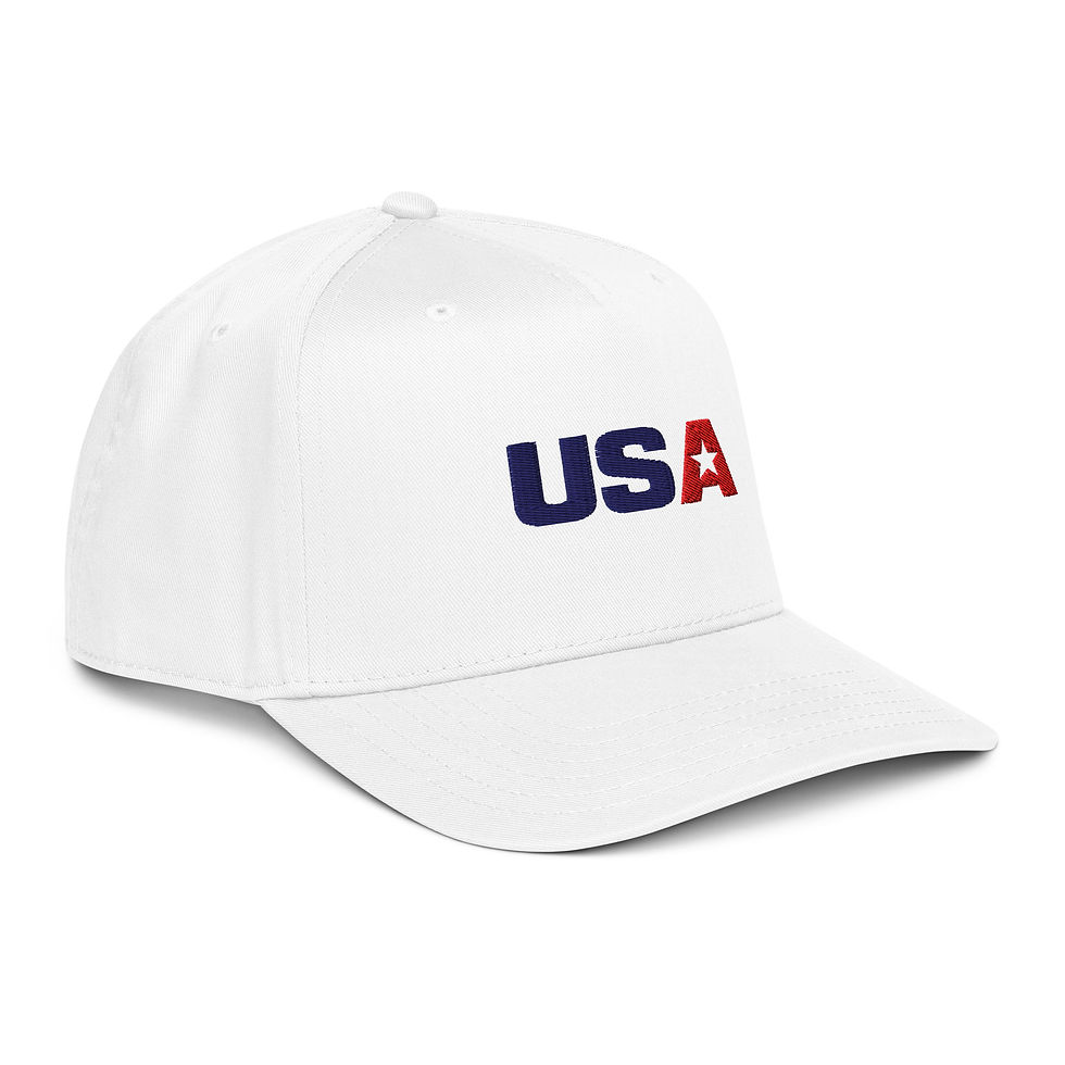 Thumbnail: USA Embroidered White Cap 