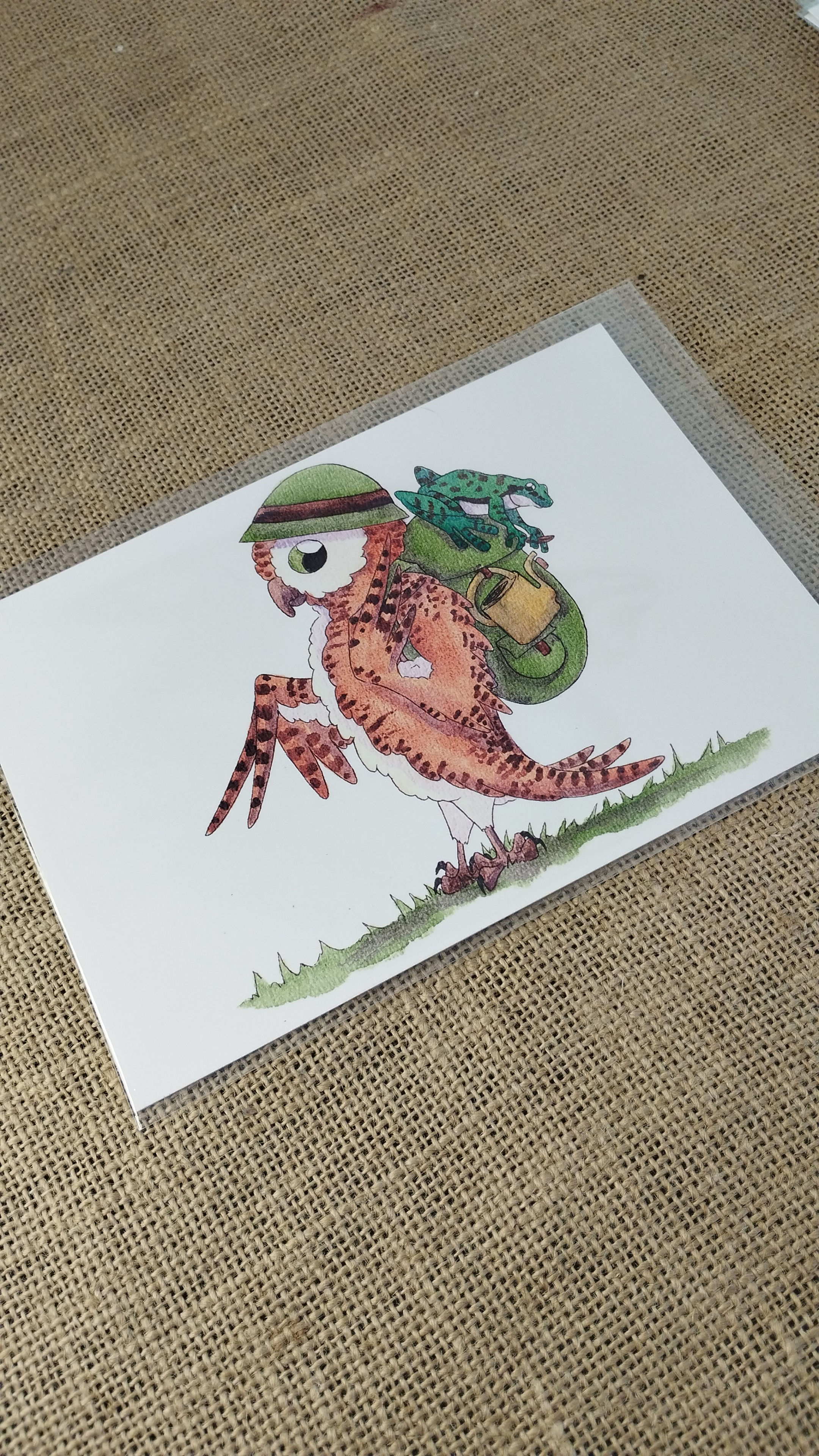 Chouette aventurière aquarelle A5