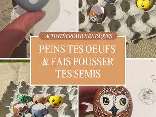 Activité de Pâques : Peindre des œufs et y faire pousser des semis !
