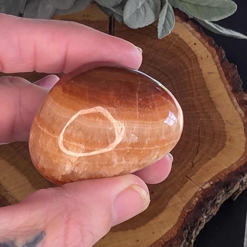 Thumbnail: Red Aragonite hand-polished stones - Ethically sourced in Peru