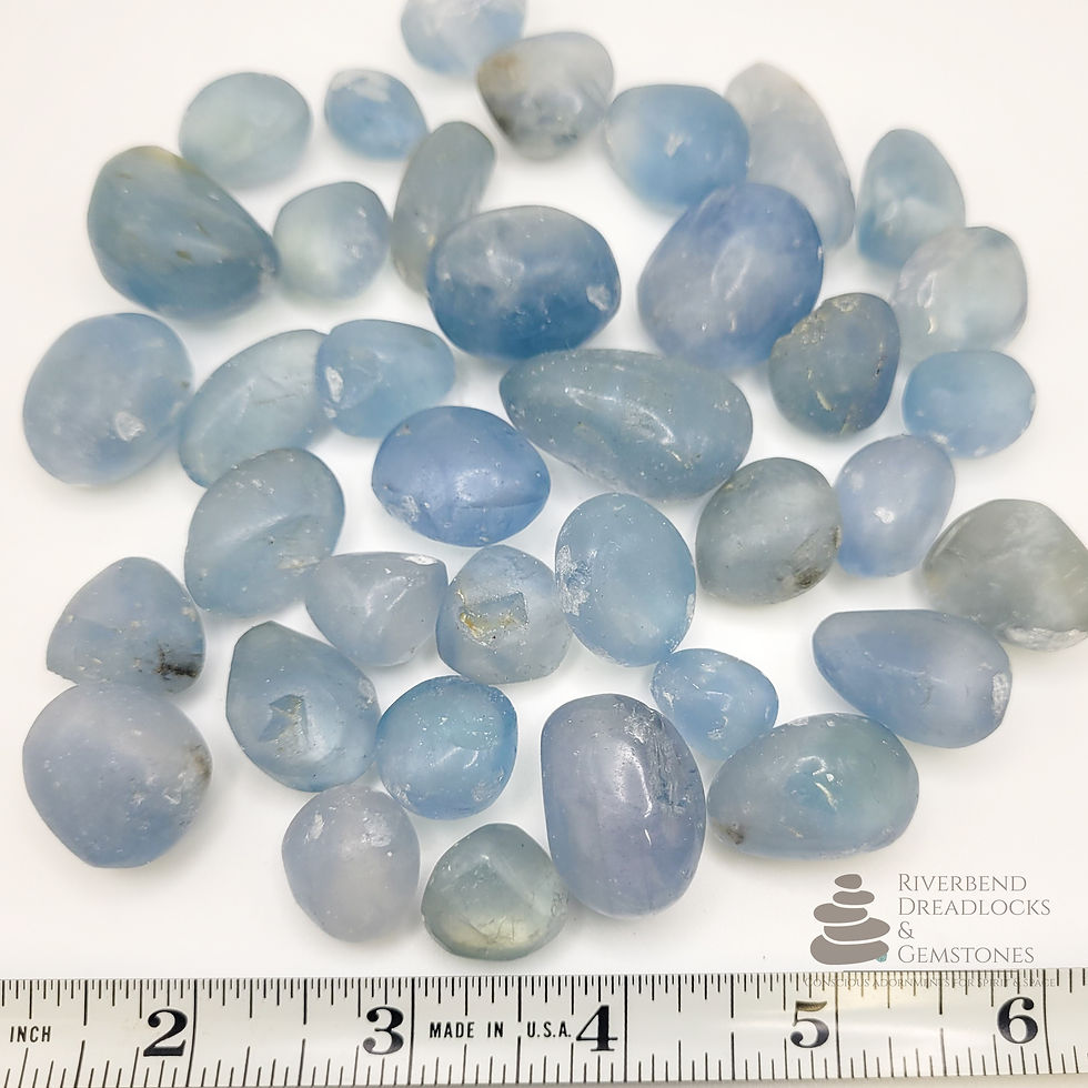 Thumbnail: Celestite Hand-Polished Palm Stones- Ethically Sourced from Madagascar- AA Grade