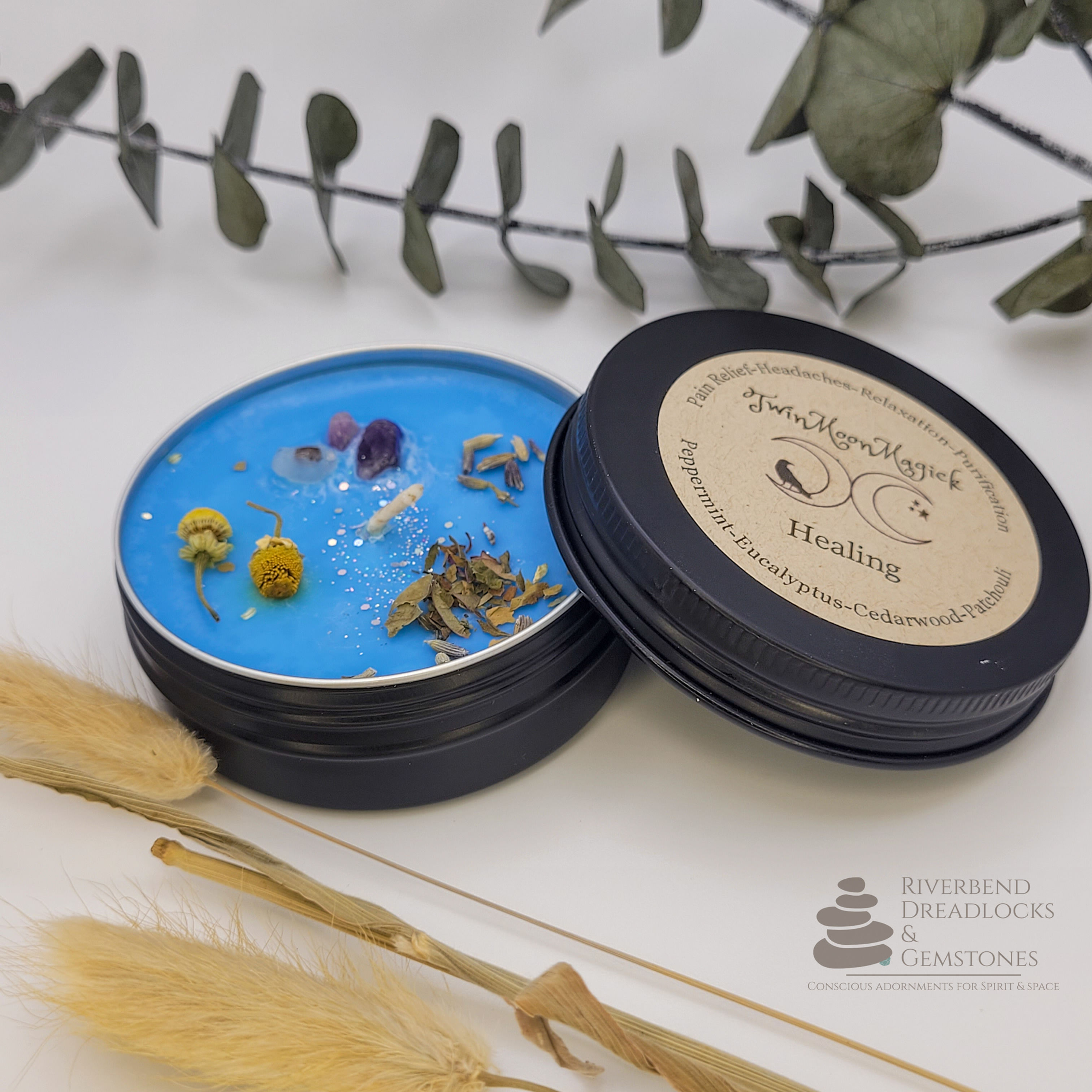 Healing Crystal Intention Candle