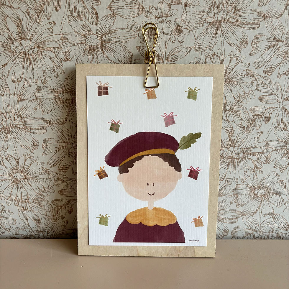 Thumbnail: Sint of Piet posters met achtergrondje