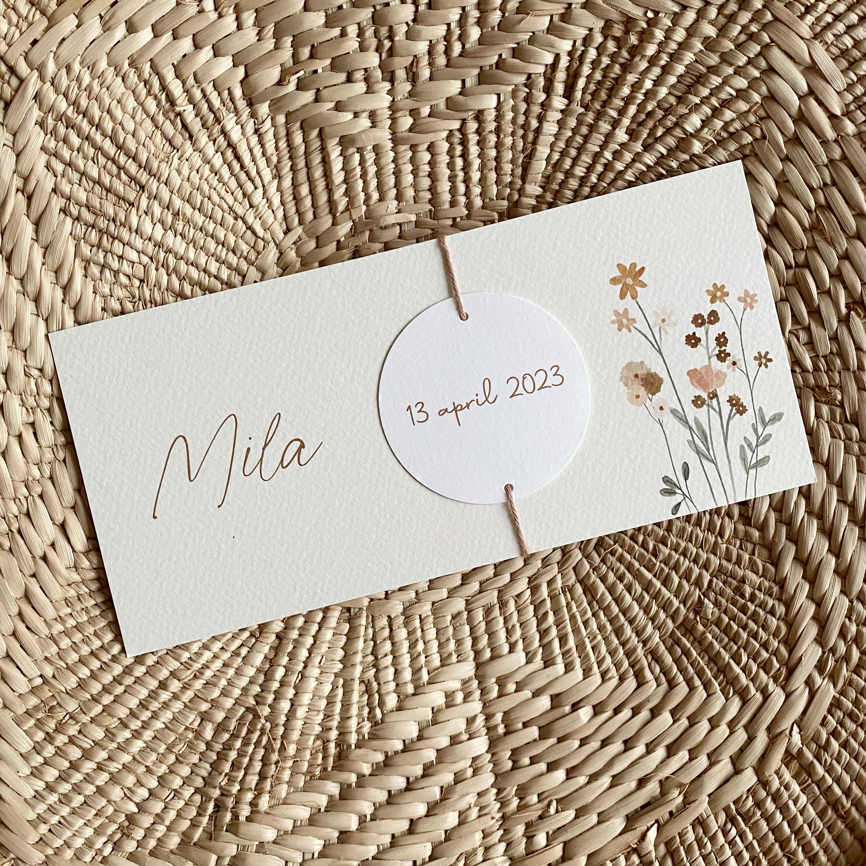 Mila standaard geboortekaartje