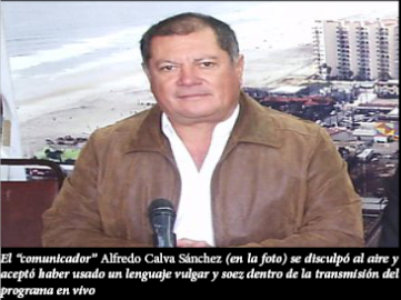 CONDUCTOR DE TRIBUNA PUBLICA EBRIO.
PIDE DISCULPAS