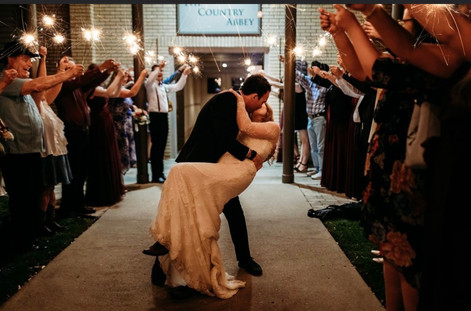 The sweetest sparkler send off!