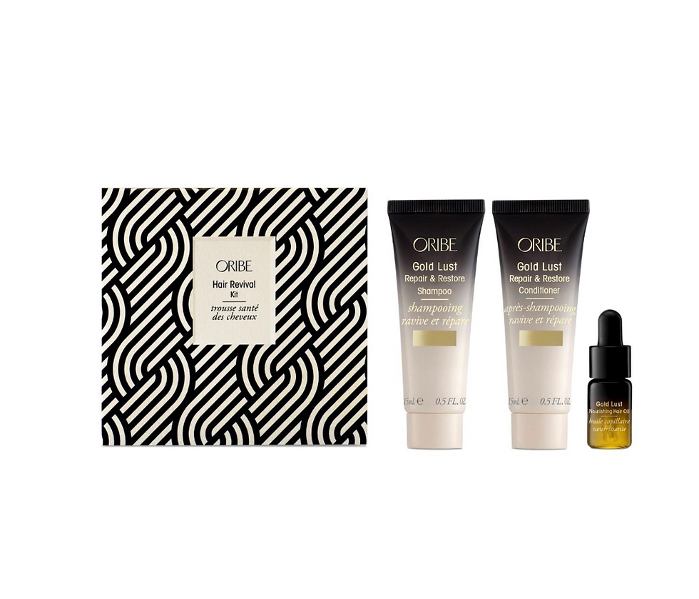 Oribe Gold Lust Hair Revival Kit – mini šampon, kondicionér a olej s dárkovou krabičkou