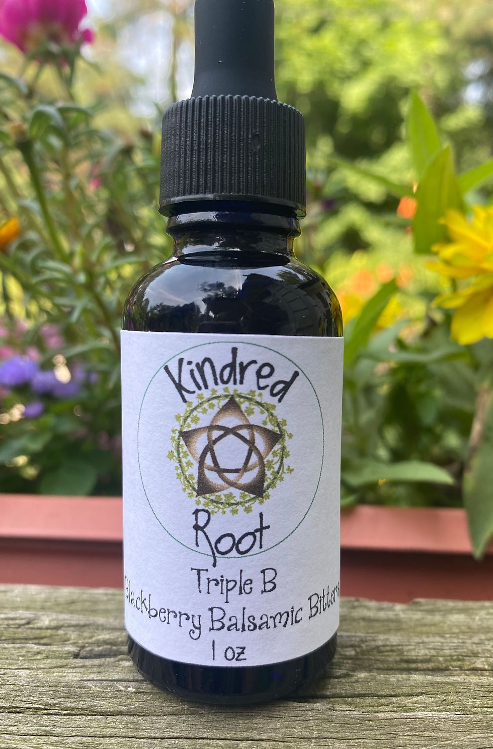Thumbnail: Triple B is one of the non-alcoholic medicinal digestive bitters. It is balsamic vinegar based with sweet blackberries. It is definitely a favorite.

 

Artisan Medicinal Bitters! Great for your digestion, fun in mocktails!
Did you know that every organ in your body has bitter receptors?  Even the ones that are not involved with digestion.  When we eat or taste bitter, a cascade of digestive juice secretions begins, allowing for better, more complete digestion of our meal.  Take 5-10 drops on your tongue 20 minutes before mealtime.

 

Product details.  All plant ingredients are either wildcrafted, grown by me, purchased from a local organic farm, or purchased certified organic from a supplier.
​
Triple B:  Dandelion root and leaf, motherwort, mugwort, gentian root, hibiscus, hawthorn berry, fresh ginger, organic orange slices, local organic blackberries, local honey, balsamic vinegar, and apple cider vinegar. (non-alcoholic)