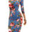 Thumbnail: Denim Color 3/4 Sleeve Bodycon Midi Dress