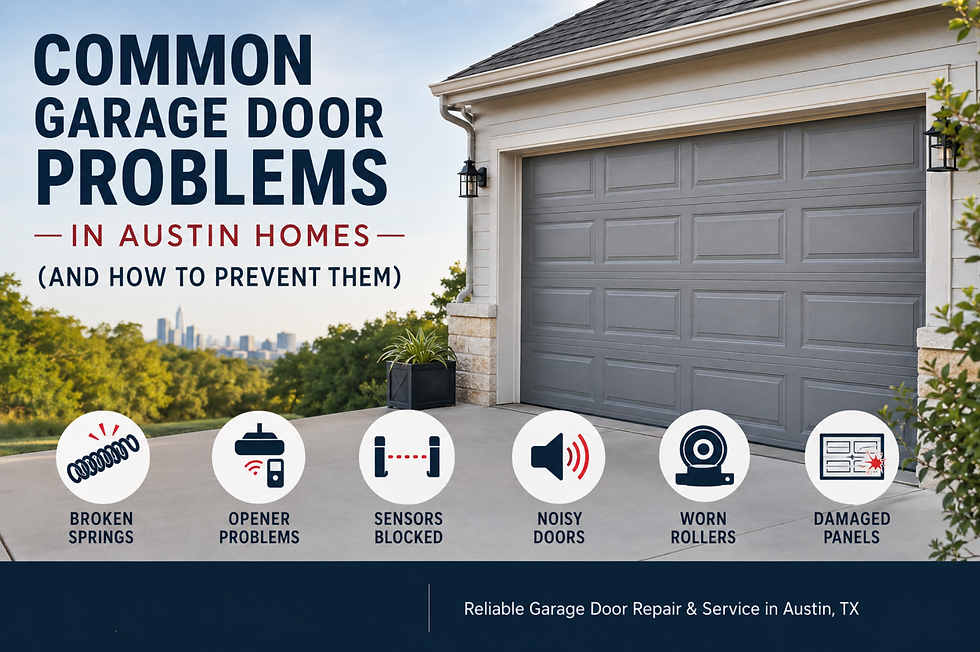 Common Garage Door Problems in Austin Homes (And How to Prevent Them)
