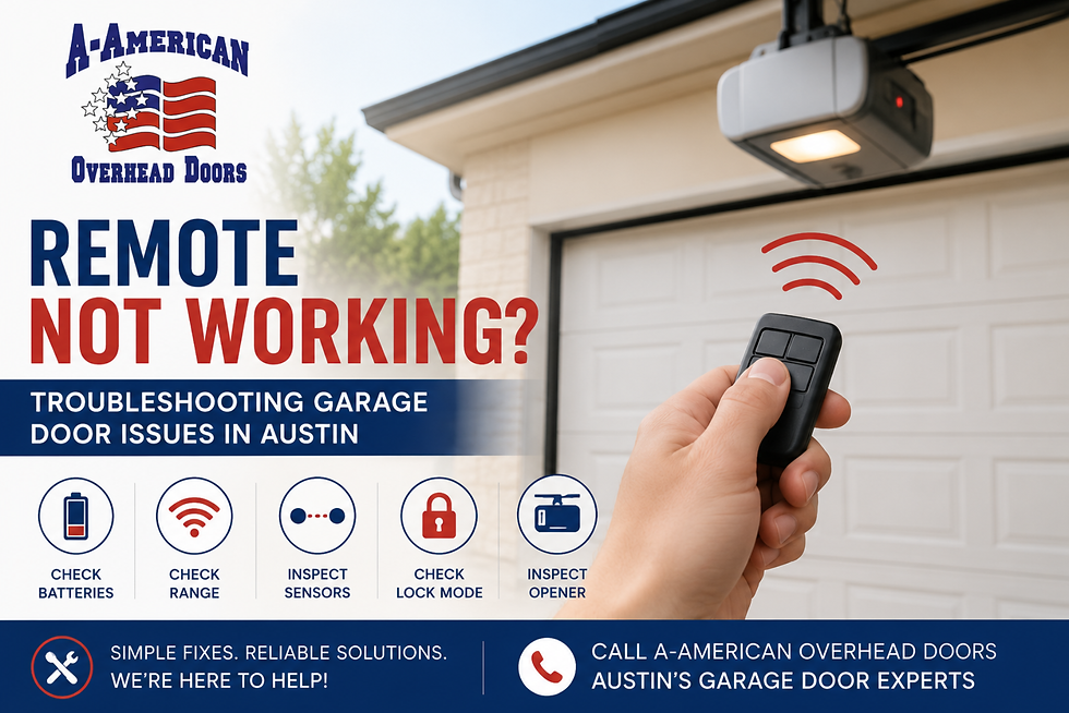 Remote Not Working? Troubleshooting Garage Door Issues in Austin