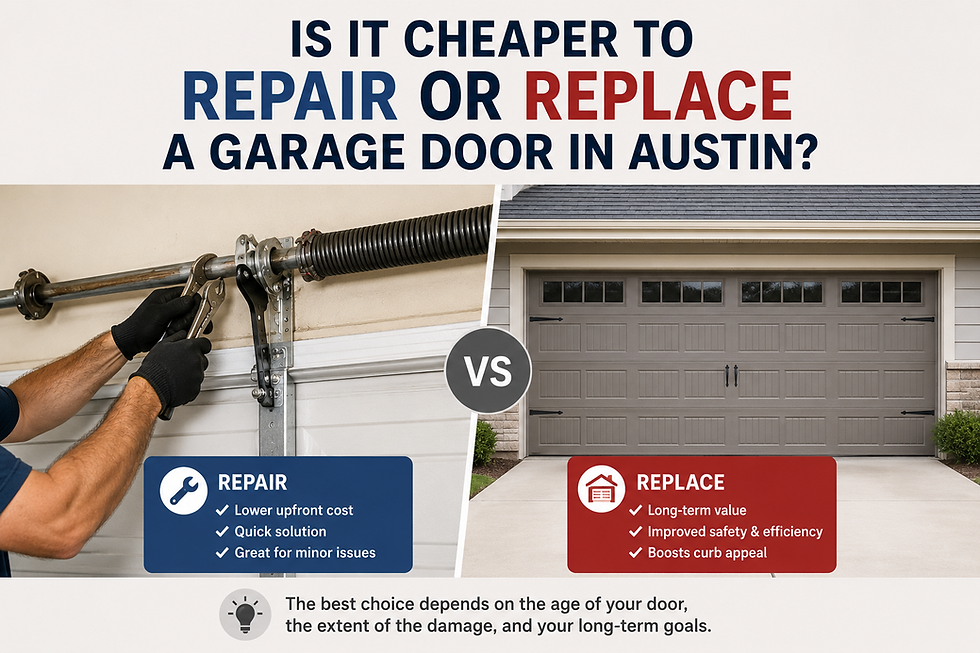 Is It Cheaper to Repair or Replace a Garage Door in Austin?