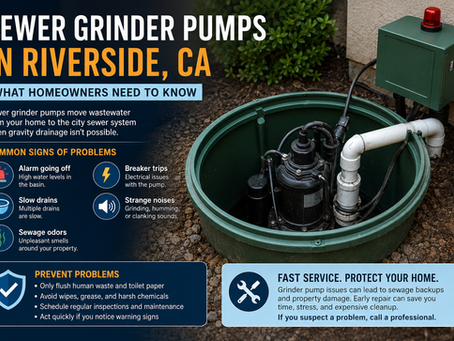 Sewer Grinder Pumps in Riverside, CA: What Homeowners Need to Know
