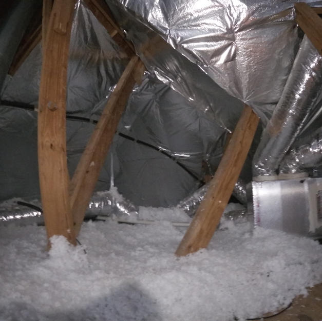 Insulation and radiant barrier install for client that lives in Austin.