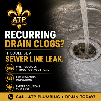 Recurring Drain Clogs Could Be a Sign of a Sewer Line Leak