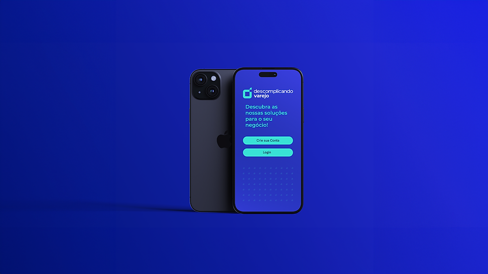 Demonstração de como seria um app da descomplicando o varejo.