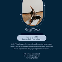 Flyer for Grief Yoga
