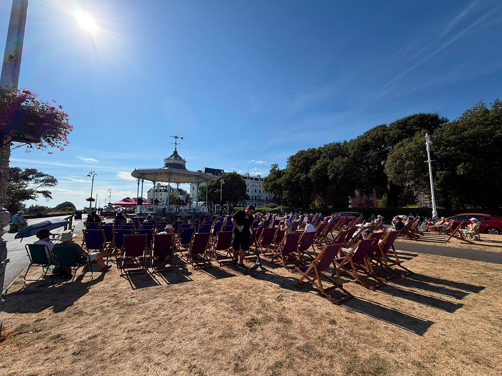 Brilliant sunshine at the Leas Bandstand - 8th August 2026