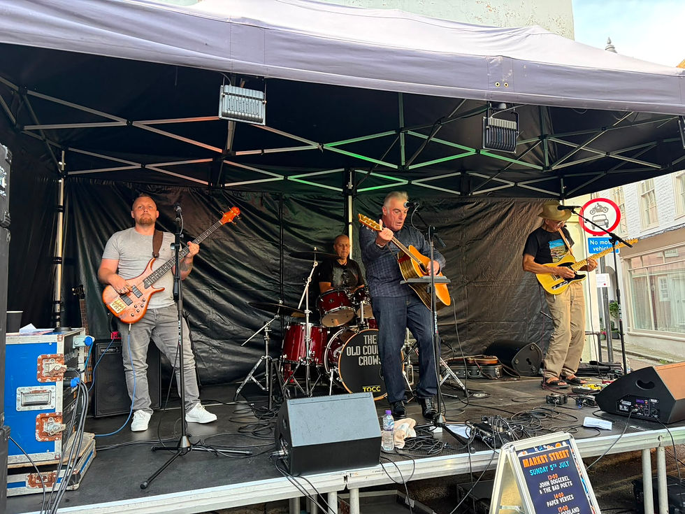 Crows rock the Market Street Stage at Sandwich Folk & Ale Festival on 5th July 2026