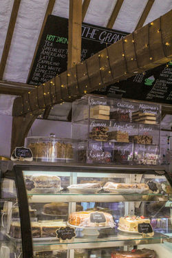 Warm tone cake fridge