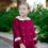 Thumbnail: COLETTE PEA COAT, Burgundy velvet