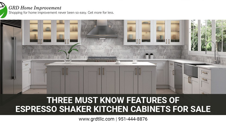 Three must know features of espresso shaker kitchen cabinets for sale