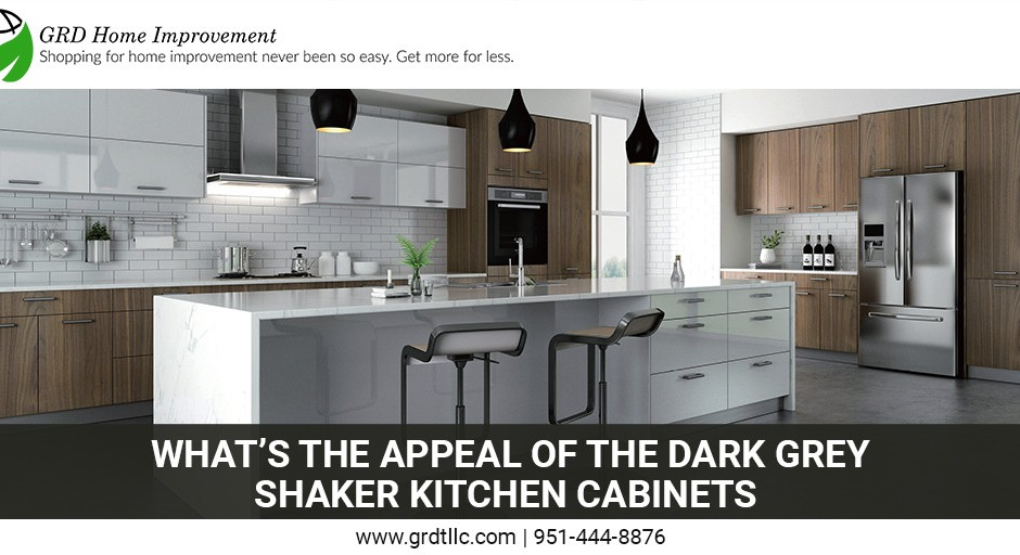 What’s the appeal of the Dark grey shaker kitchen cabinets