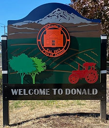 City of Donald welcome sign