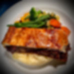 PIE of the day Creamy mash seasonal vegetables