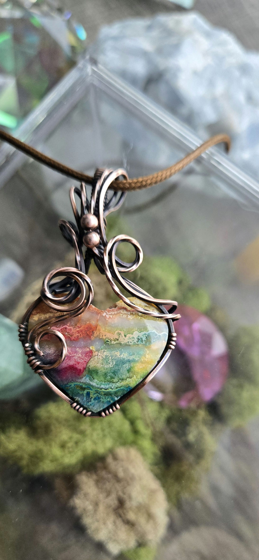 Thumbnail: Rainbow Lace Agate Pendant 