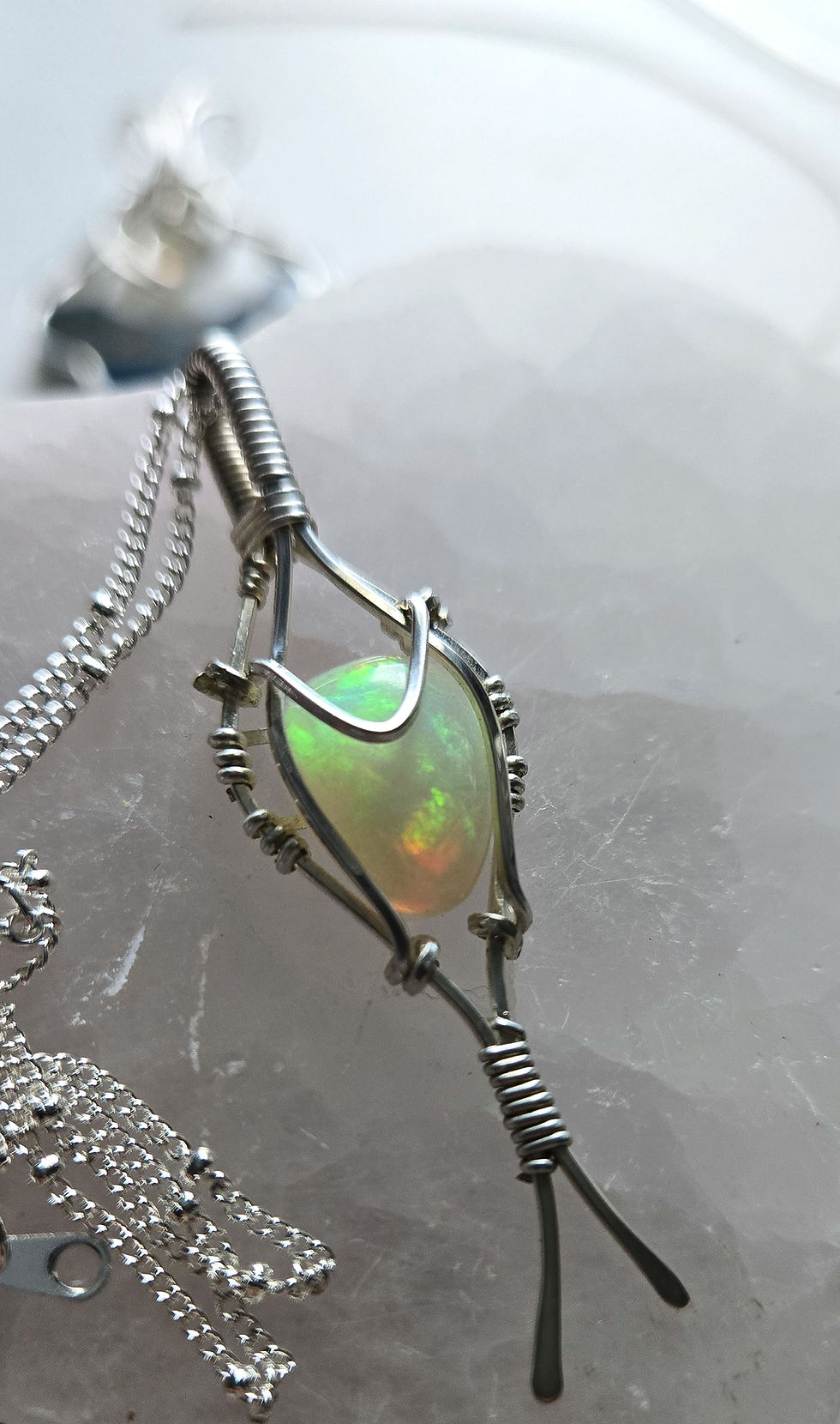 Thumbnail: Elven style Ethiopian opal pendant 