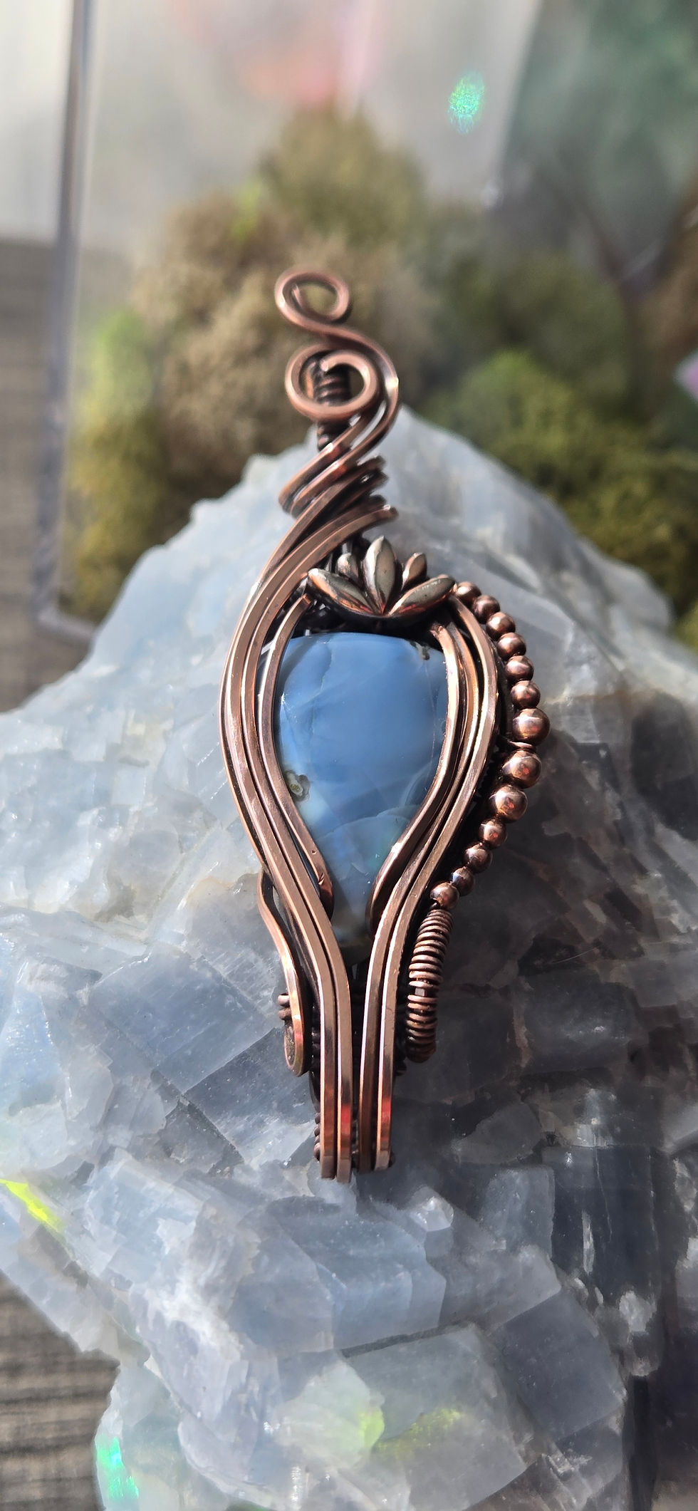 Serene Blue Copper Pendant